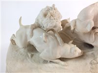 Lot 295 - A Copeland parian group after P.J Mene and one further parian group