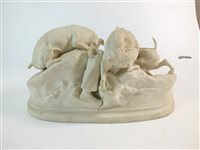 Lot 295 - A Copeland parian group after P.J Mene and one further parian group