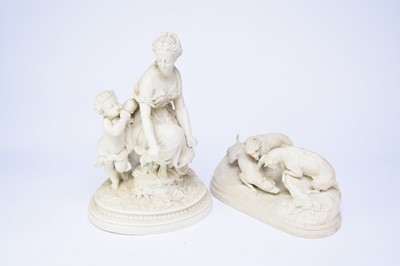 Lot 295 - A Copeland parian group after P.J Mene and one further parian group