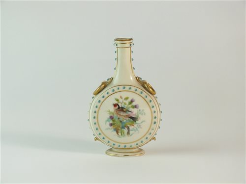 Lot 73 - A Royal Worcester moon flask