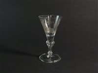 Lot 331 - An engraved and dated wine goblet