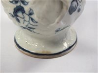 Lot 33 - A Worcester porcelain blue and white cream boat