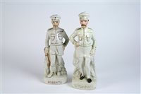 Lot 51 - A pair of Staffordshire figures of Lord Kitchener and General Roberts