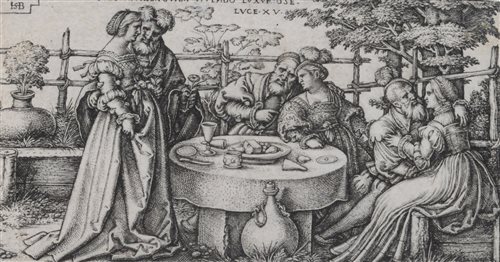 Lot 56 - Hans Sebald Beham (1500-1550), The History of the Prodigal Son, engraving