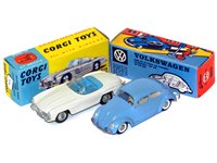 Lot 263 - Tekno & Corgi boxed VW & Mercedes