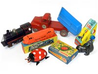 Lot 266 - Vintage Tinplate, Clockwork & Friction Toys