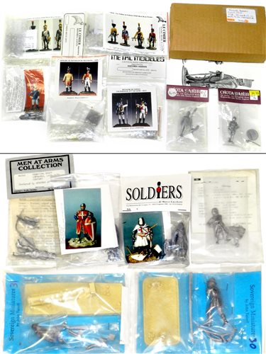 Lot 288 - White Metal 19th Century Figures and White Metal Medieval Figures Unassembled