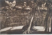 Lot 300 - Clarence E Blackthorn, etching