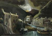 Lot 149 - Frederick T W Cook, polperro, watercolour