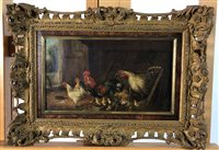 Lot 231 - Follower of Edgar Hunt, Farmyard scene