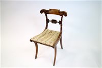 Lot 380 - A single early Victorian carved rosewood dining chair