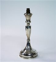 Lot 5 - A silver mounted lamp