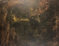 Lot 141 - 19th century, oil on canvas of a Welsh scene