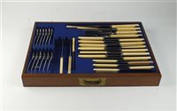 Lot 50 - A canteen of silver cutlery