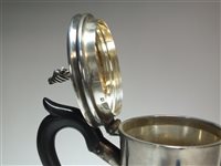 Lot 86 - A silver hot water jug