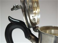 Lot 86 - A silver hot water jug