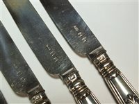 Lot 2 - A set of William IV silver handled knives