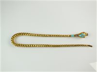 Lot 104 - An early Victorian gem set snake necklace