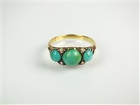 Lot 145 - A 19th century turquoise and diamond ring