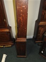 Lot 405 - A George IV oak cross banded longcase clock