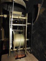 Lot 405 - A George IV oak cross banded longcase clock