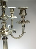 Lot 68 - A silver plated candelabrum