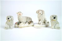 Lot 55 - Four small Victorian porcelain animals