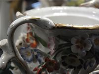 Lot 68 - Seven pieces of 19th century Staffordshire floral encrusted wares