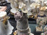 Lot 68 - Seven pieces of 19th century Staffordshire floral encrusted wares