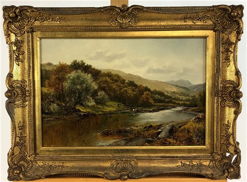 Lot 150 - David Bates, On the Wye, oil on canvas