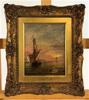 Lot 192 - Attributed to Henry Dawson (1811-1878), Shipping, oil on canvas