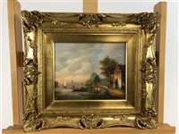 Lot 136 - Albert Herkelman, pair of Dutch river scenes