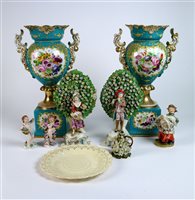 Lot 54 - A collection of Continental porcelain