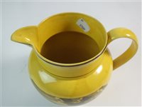 Lot 104 - A 19th century canary yellow maritime jug and a silver lustre 'Hope' mug
