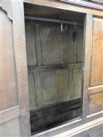 Lot 128 - A George III oak press cupboard, late 18th century