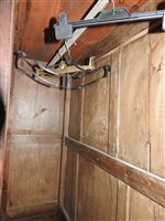 Lot 128 - A George III oak press cupboard, late 18th century