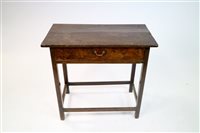 Lot 288 - A small 18th century and later country oak side table