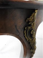 Lot 162 - A Victorian walnut and foliate inlaid and crossbanded kidney shaped desk