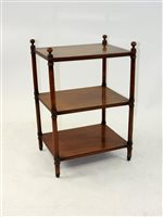 Lot 311 - A Victorian mahogany three tier whatnot