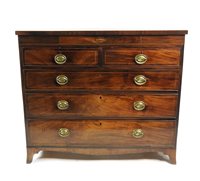 Lot 295 - A George IV mahogany and inlaid chest of drawers