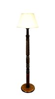 Lot 372 - A Victorian carved mahogany standard lamp