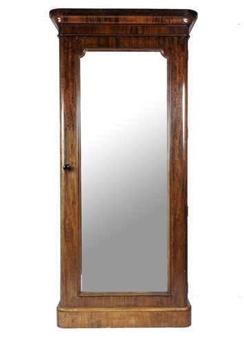 Lot 292 - A Victorian mahogany single mirror door wardrobe