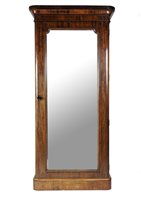 Lot 292 - A Victorian mahogany single mirror door wardrobe