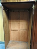 Lot 292 - A Victorian mahogany single mirror door wardrobe