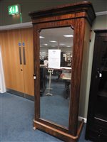 Lot 292 - A Victorian mahogany single mirror door wardrobe