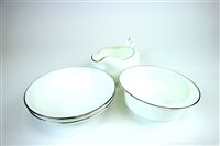 Lot 77 - A Wedgwood part dinner service in the formal platinum pattern