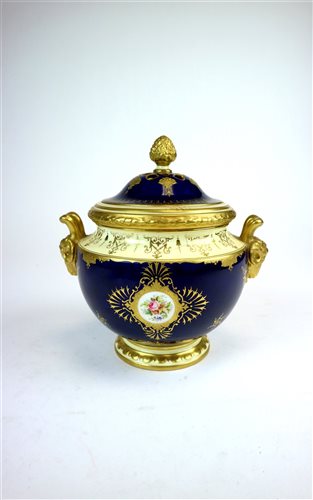Lot 68 - Coalport landscape twin-handled potpourri and cover