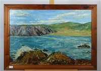 Lot 251 - G Campbell (early 20th century) coastal view plus 9 additional pictures