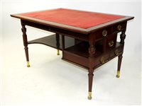Lot 383 - A Victorian aesthetic movement writing table, late 19th century