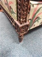 Lot 327 - A small mid 19th century French upholstered day bed